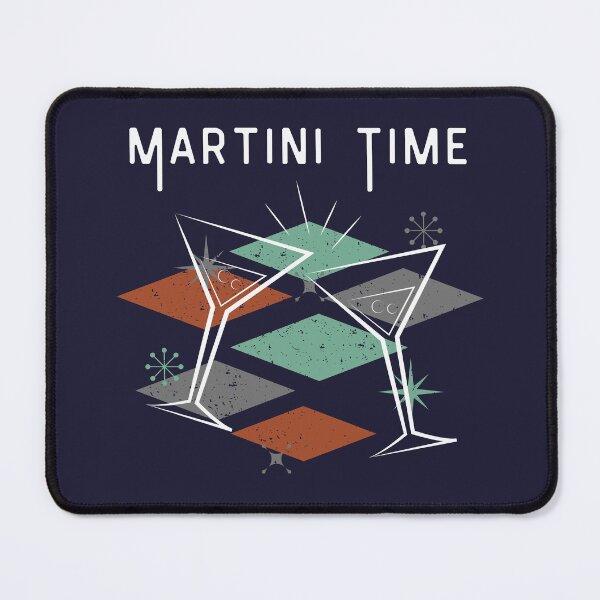 Item preview, Martini time vintage distressed retro custom tshirt and apparel design designed and sold by EmpiredesignCA.