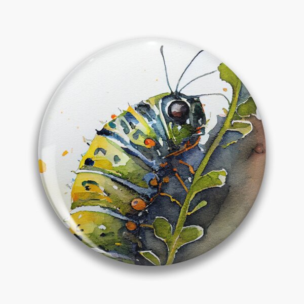 Artikelvorschau, Caterpillar-Aquarellkunst entworfen und verkauft von JBJart.