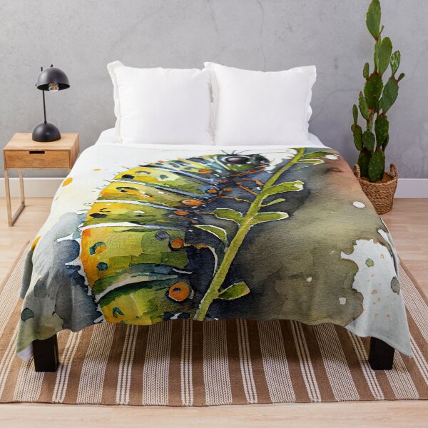 Item preview, Caterpillar watercolor art designed and sold by JBJart.