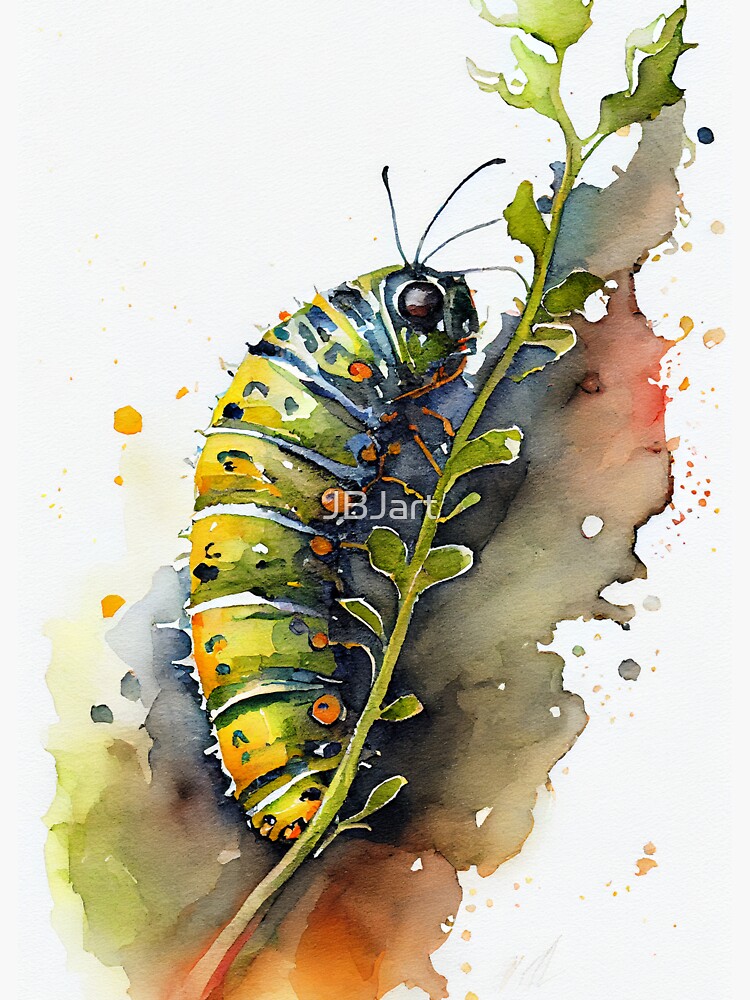 Watercolor Caterpillars Vinyl