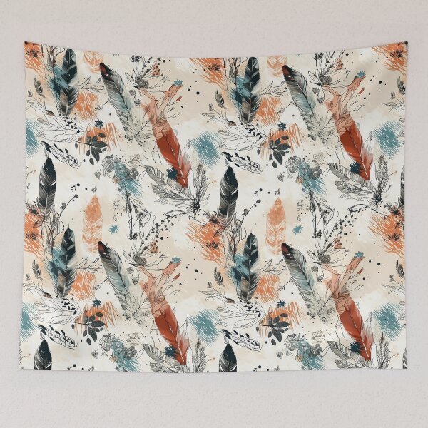 Item preview, Boho Abstract Pattern Tapestry 3 - Handmade Wall Hanging with Intricate Design for Bohemian Home Decor designed and sold by Shadi Rosenow.