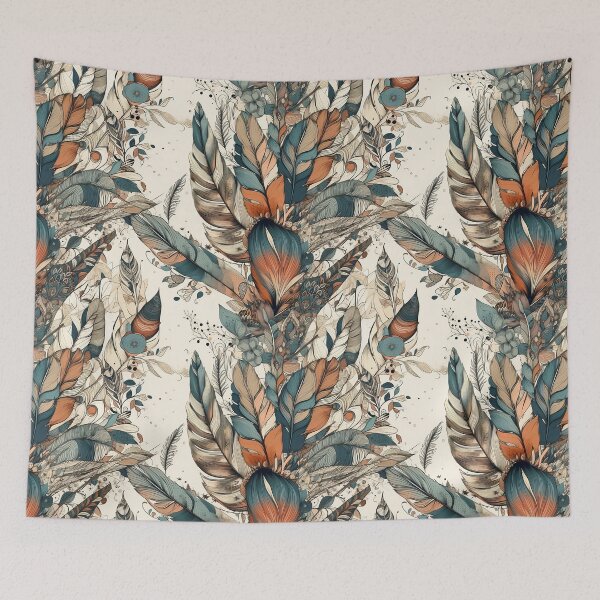 Item preview, Boho Abstract Pattern Tapestry 4 - Handmade Wall Hanging with Intricate Design for Bohemian Home Decor designed and sold by Shadi Rosenow.
