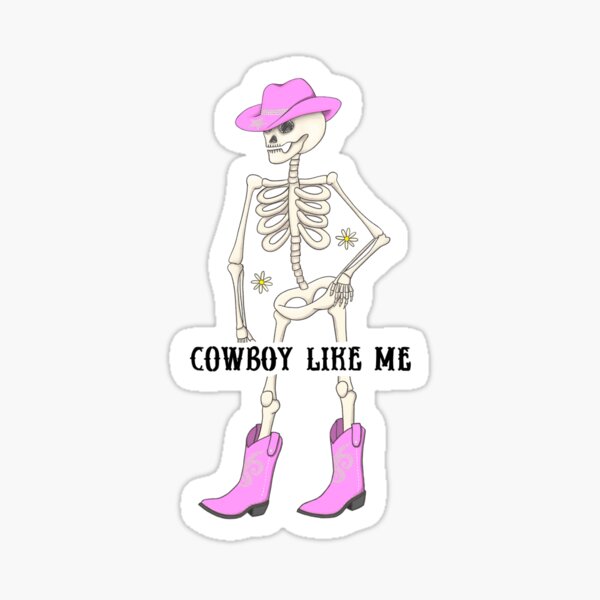 cowboy like me evermore lyrics Sticker for Sale by Kelsey Yin