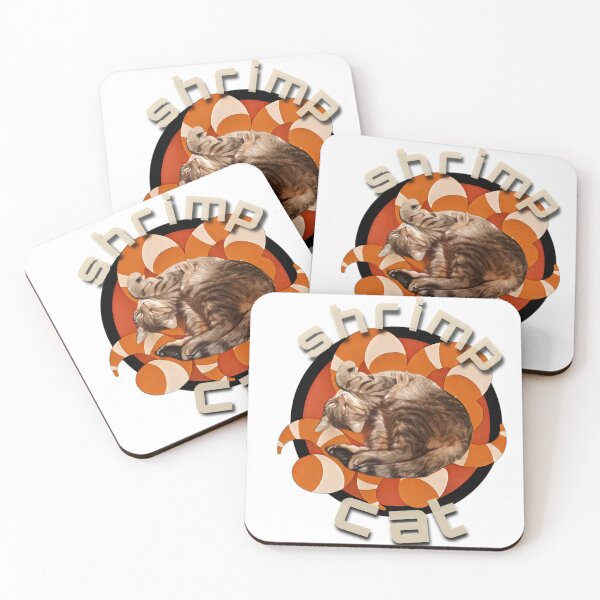 Item preview, Shrimp cat - cats on the background of shrimps -  creative humor designed and sold by SMGstyle.