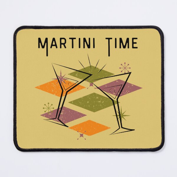 Item preview, Martini time vintage distressed retro custom tshirt and apparel design designed and sold by EmpiredesignCA.