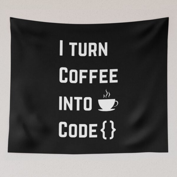 Item preview, I turn coffee into code - programmer - developer  designed and sold by TeePassion.