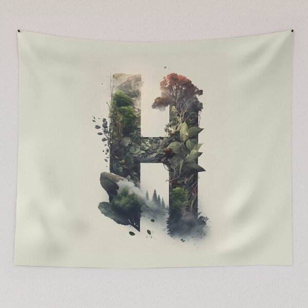 Item preview, Letter H Double Exposure designed and sold by dotperinchart.