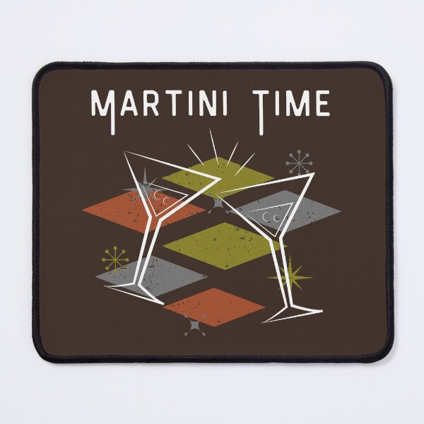 Item preview, Martini time vintage distressed retro custom tshirt and apparel design designed and sold by EmpiredesignCA.