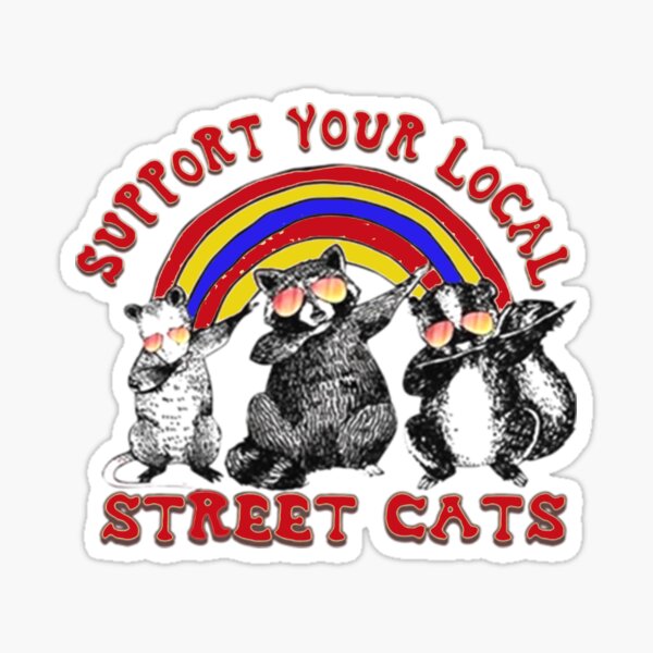 Adopt Me, Support Your Local Street Cat Sticker for Sale by