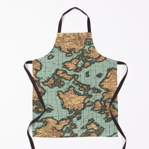 Item preview, Throw Pillow With An Ancient Imaginary Map Illustration designed and sold by Sowari-Pillows.