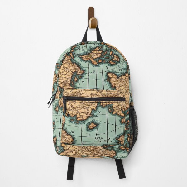 Item preview, Throw Pillow With An Ancient Imaginary Map Illustration designed and sold by Sowari-Pillows.