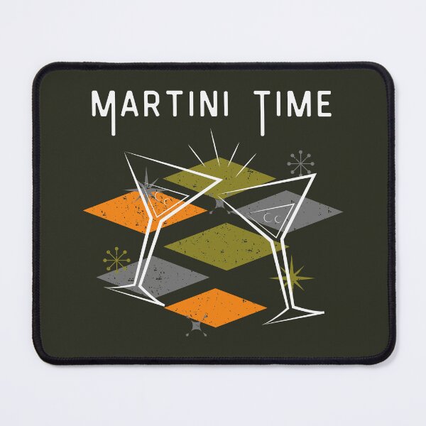 Item preview, Martini time vintage distressed retro custom tshirt and apparel design designed and sold by EmpiredesignCA.