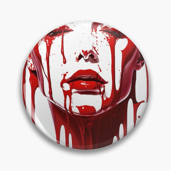 Item preview, Abstract Portrait of a Woman as a liquid red paint silhouette designed and sold by ManuelAndreas.