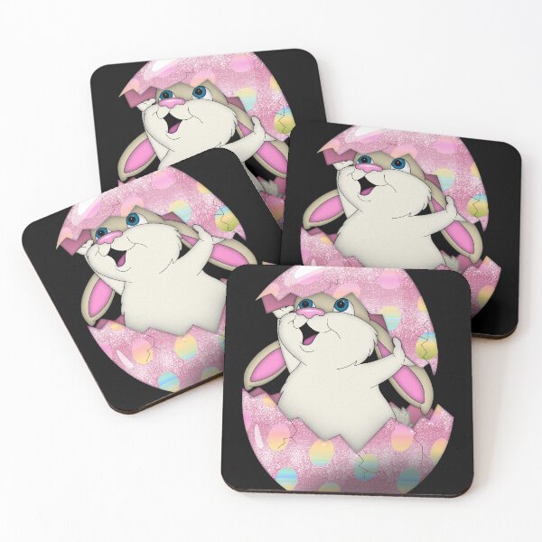 Item preview, Cute Happy Fluffy Pink Bunny  designed and sold by Pebasfa.