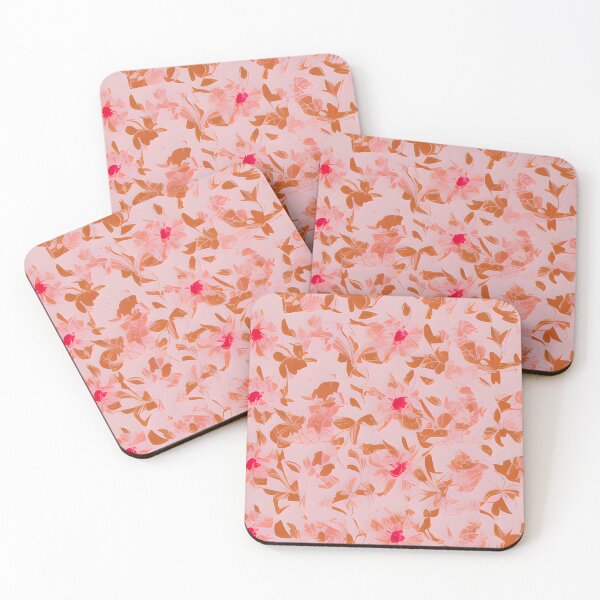Item preview, Red pink floral pattern  designed and sold by Liana Winslow.