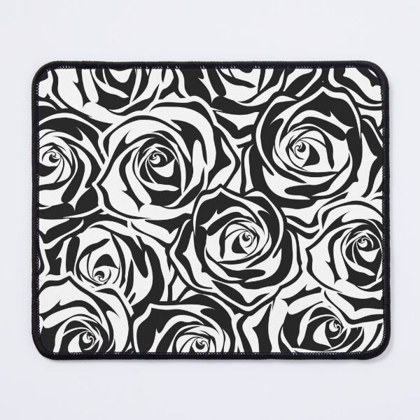 Item preview, Floral pattern with black and white roses designed and sold by Naddya.
