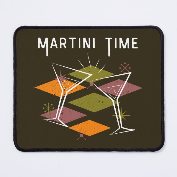 Item preview, Martini time vintage distressed retro custom tshirt and apparel design designed and sold by EmpiredesignCA.