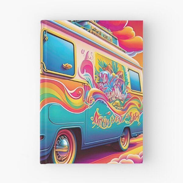 Item preview, Happy flower power woodstock rainbow car designed and sold by RK - Shop.