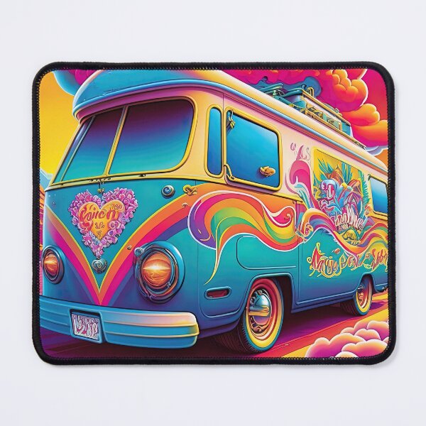 Item preview, Happy flower power woodstock rainbow car designed and sold by RK - Shop.