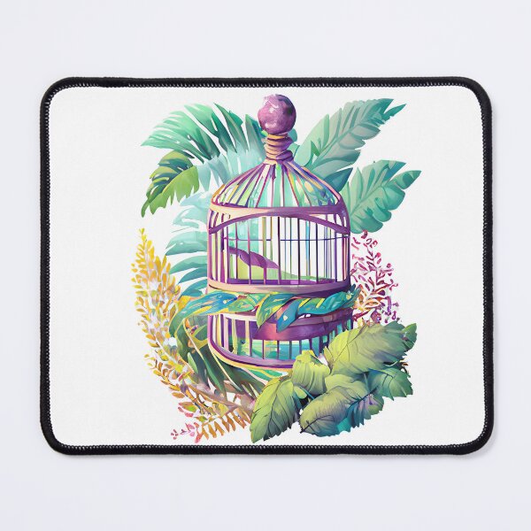 Item preview, Pretty Tropical Floral Birdcage designed and sold by EdeniaArtStudio.