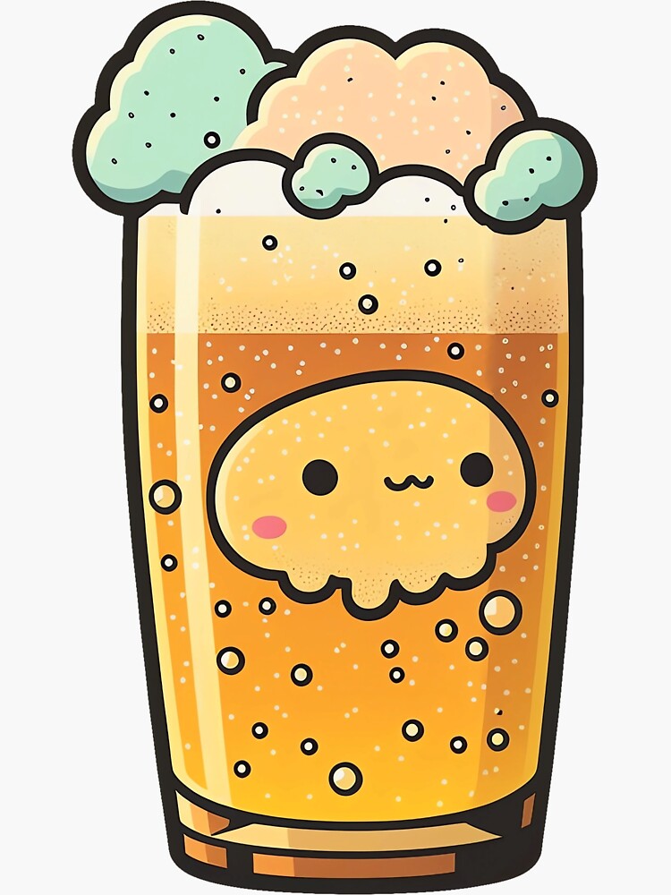 "Apple juice with nice foam and bubbles" Sticker for Sale by