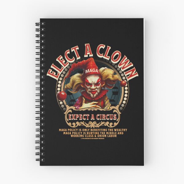 Item preview, PMD00745 Progressive Movement Designs MAGA Clown Elect a Clown Expect a Circus design for progressives, liberal Democrat resistance against MAGA  anti MAGA Anti Trump and anyone against hate designed and sold by ProgressiveLeft.