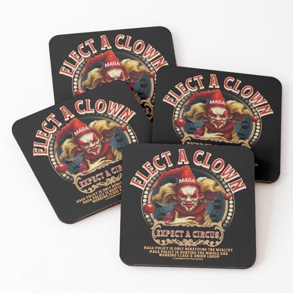 Item preview, PMD00745 Progressive Movement Designs MAGA Clown Elect a Clown Expect a Circus design for progressives, liberal Democrat resistance against MAGA  anti MAGA Anti Trump and anyone against hate designed and sold by ProgressiveLeft.