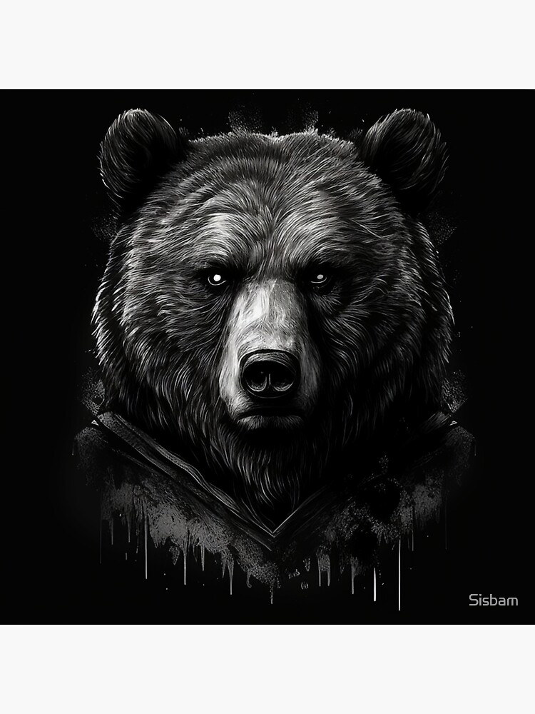 Menacing Grizzly Magnet for Sale by Sisbam