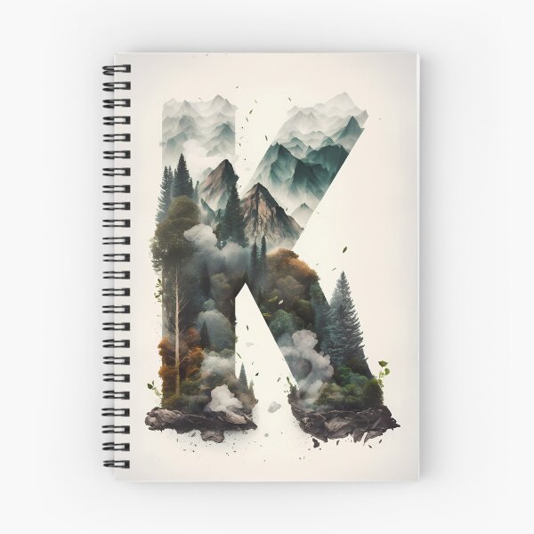 Artikelvorschau, Letter K Double Exposure entworfen und verkauft von dotperinchart.