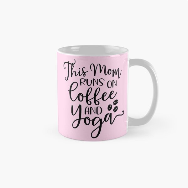 Item preview, Yoga Quote This Mom Runs On Coffee And Yoga Motivational Saying designed and sold by SoccaTamam.