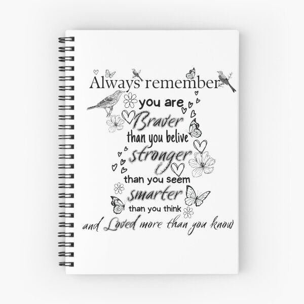 Item preview, Always Remember You Are Braver Than You Belive, Stronger Than You Seem, Smarter Than You Think, And Loved More Than You Know designed and sold by Alaminee.