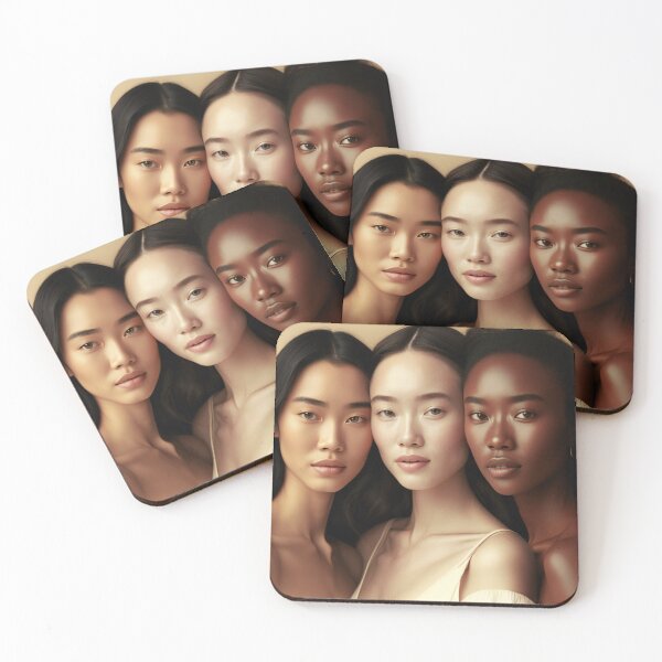Item preview, Multi ethnic group of women with different types of skin designed and sold by oliviasunrise.