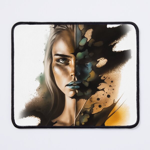 Item preview, Abstract Watercolor fusion of a woman with the creative spirit designed and sold by ManuelAndreas.