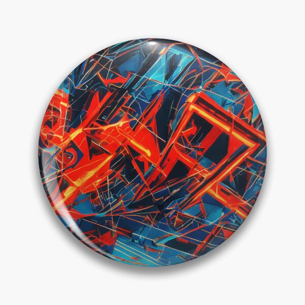 Item preview, Red and blue abstract designed and sold by The Bubble 1307.
