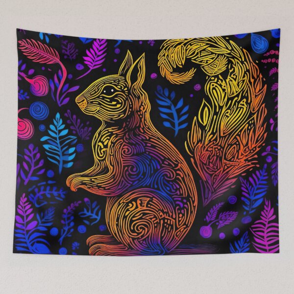 Item preview, Blacklight Squirrel and Acorns designed and sold by Matt's Artificial Nature.
