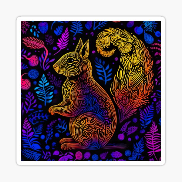 Item preview, Blacklight Squirrel and Acorns designed and sold by Matt's Artificial Nature.