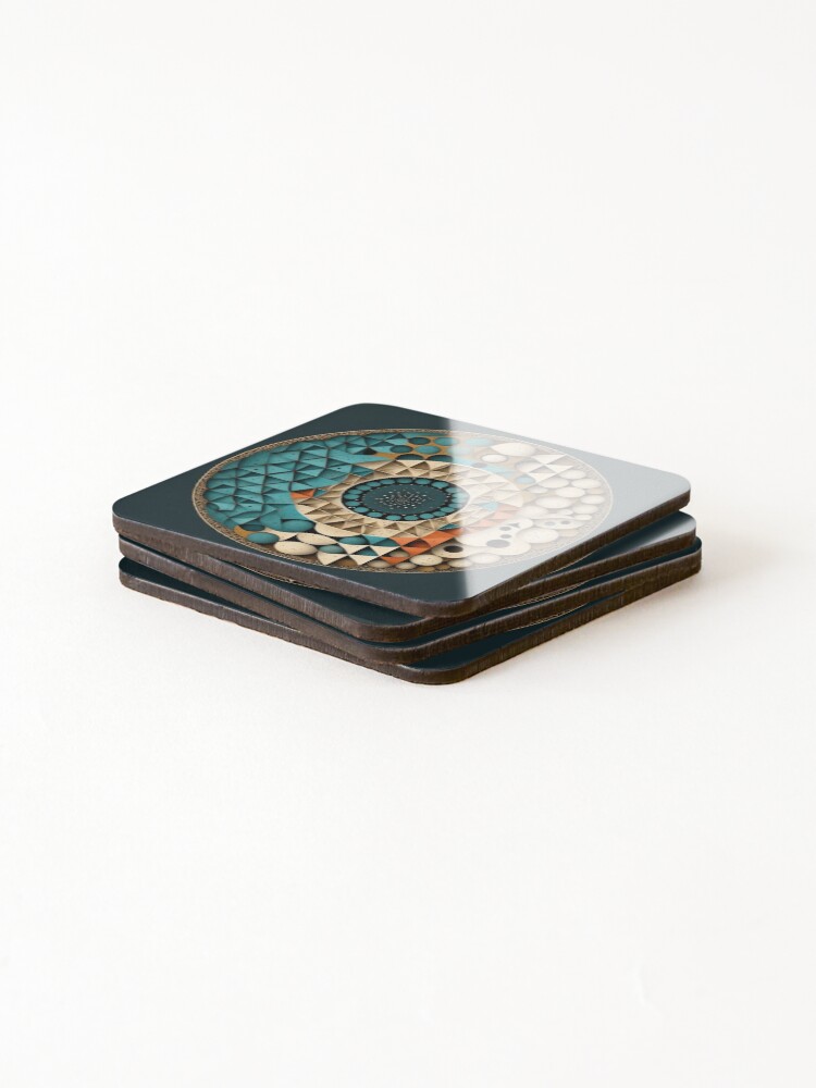 Thumbnail 4 of 5, Coasters (Set of 4), Equation Pattern designed and sold by Graphoteka.