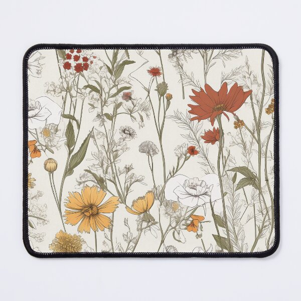 Item preview, Vintage flowers white designed and sold by PolarInk.