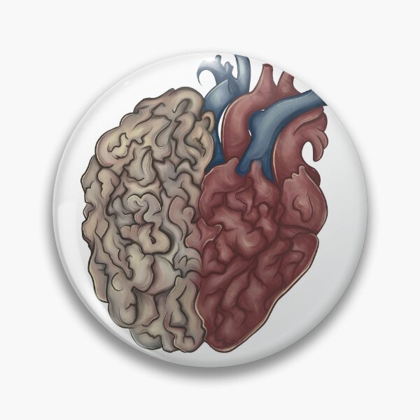 Item preview, brain and heart designed and sold by SaharaaDraws.