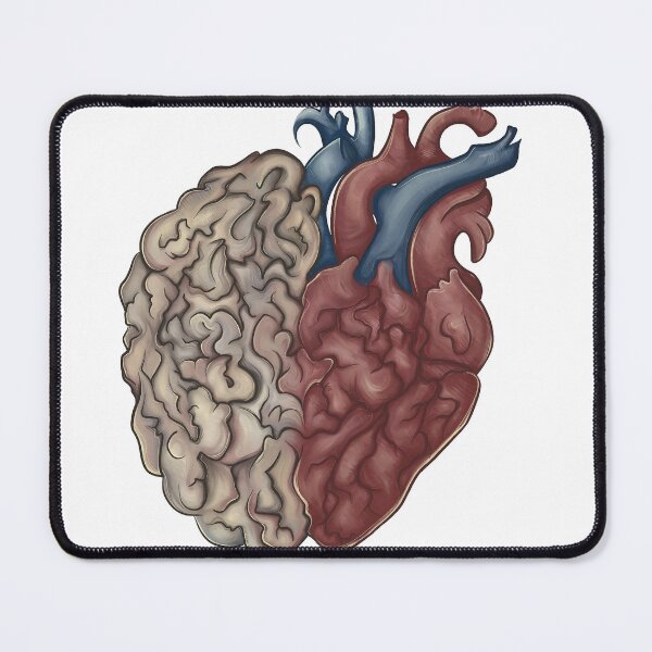 Item preview, brain and heart designed and sold by SaharaaDraws.