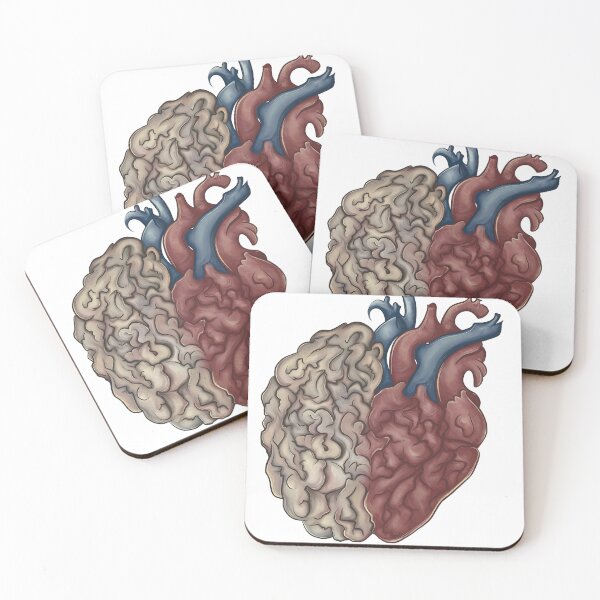 Item preview, brain and heart designed and sold by SaharaaDraws.