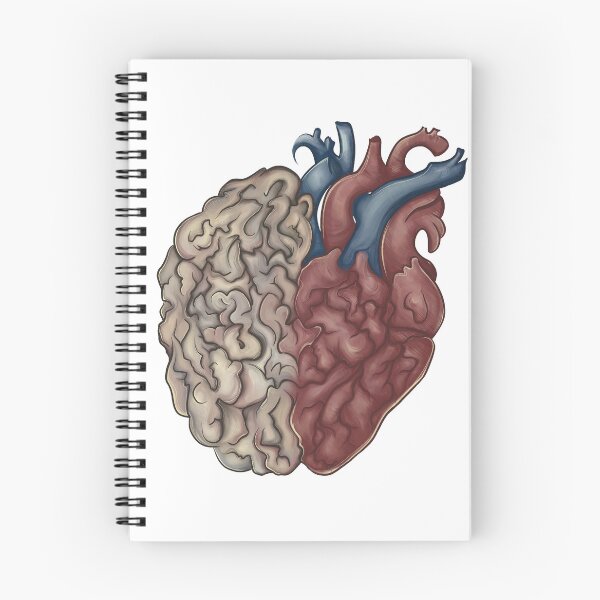 Item preview, brain and heart designed and sold by SaharaaDraws.