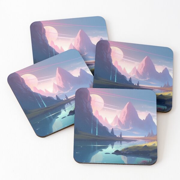 Item preview, Futuristic landscape designed and sold by ATXstickers.