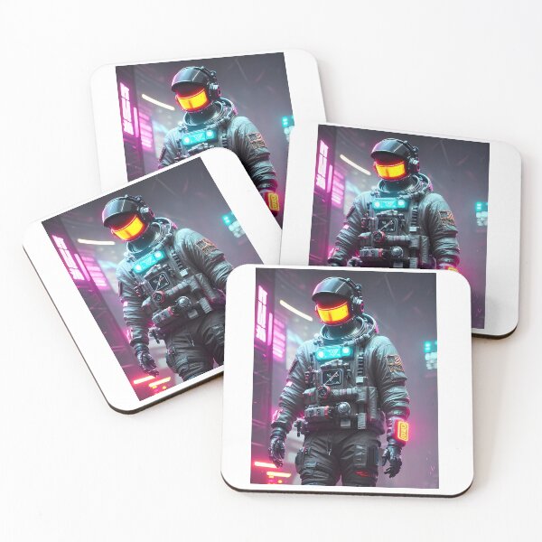Item preview, Poster Cyberpunk Astronaut, wall display, picture, 4k designed and sold by Skyluxdesign.