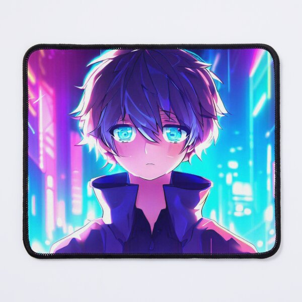 Anime boy in neon City Poster for Sale by Mahsa-Amini