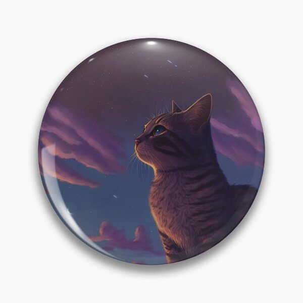 Item preview,  Chill Cat Looking At Sunset - cat lover designed and sold by SameeraDammeyer.