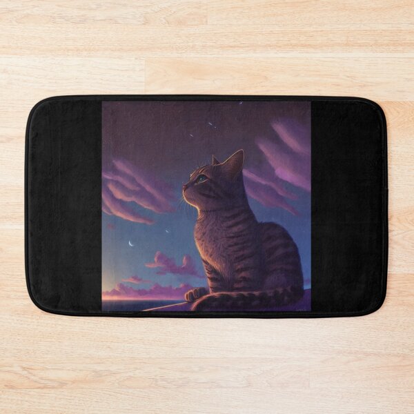 Item preview,  Chill Cat Looking At Sunset - cat lover designed and sold by SameeraDammeyer.