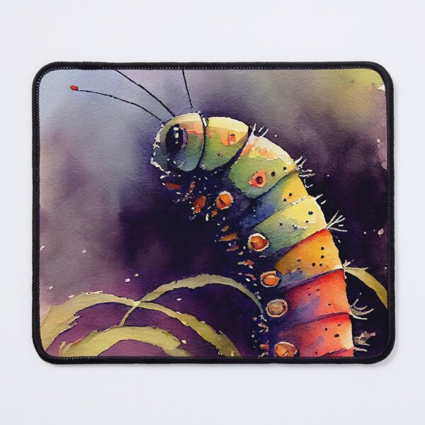 Item preview, Caterpillar watercolor art designed and sold by JBJart.