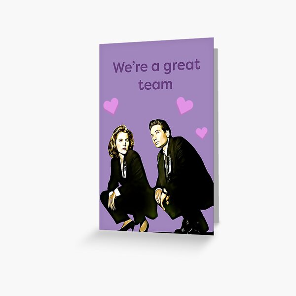 X files valentine- great team Greeting Card