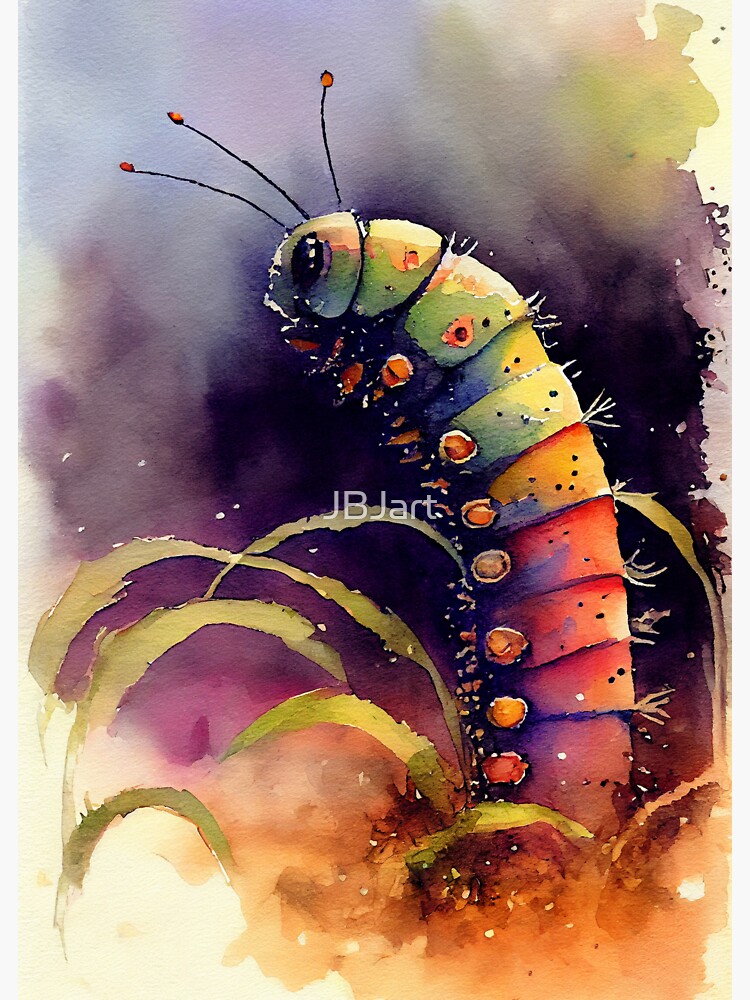 Watercolor Caterpillars Vinyl